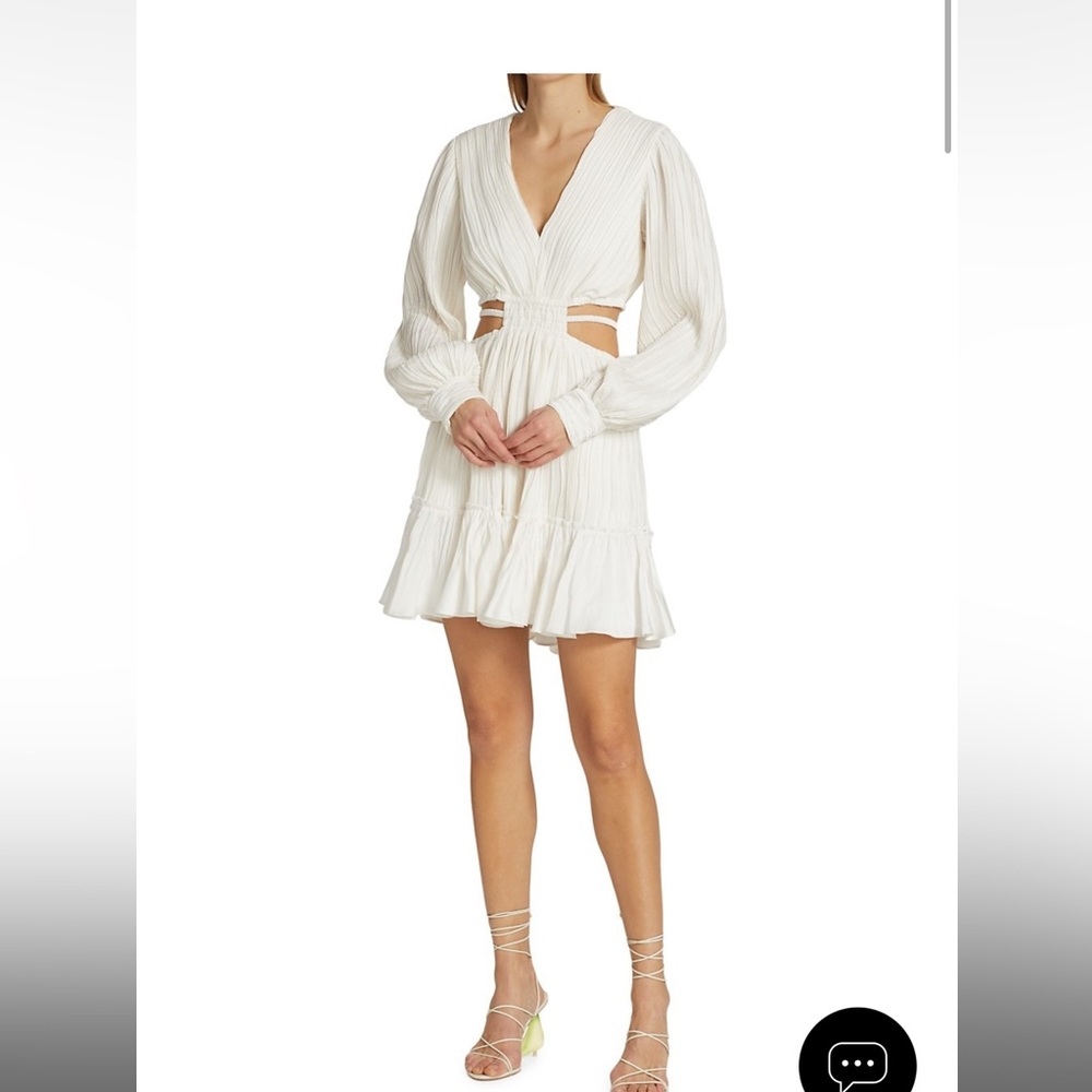 Simkhai Londyn pleated waist cut-out mini dress